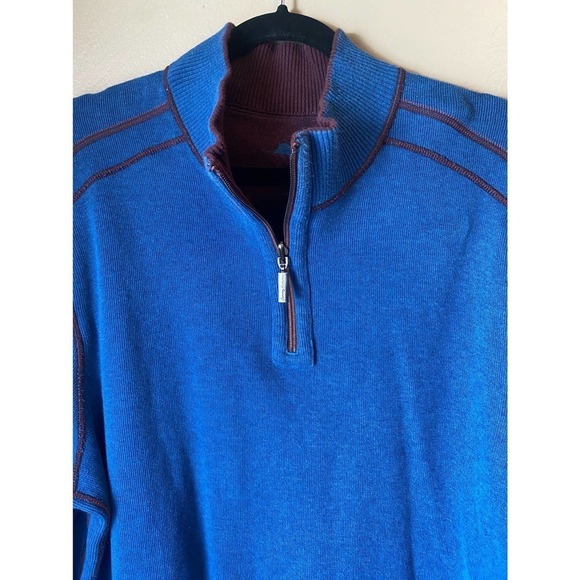 Tommy Bahama Flipshot Reversible 1/4 Zip Pullover Sweater - Picture 9 of 12